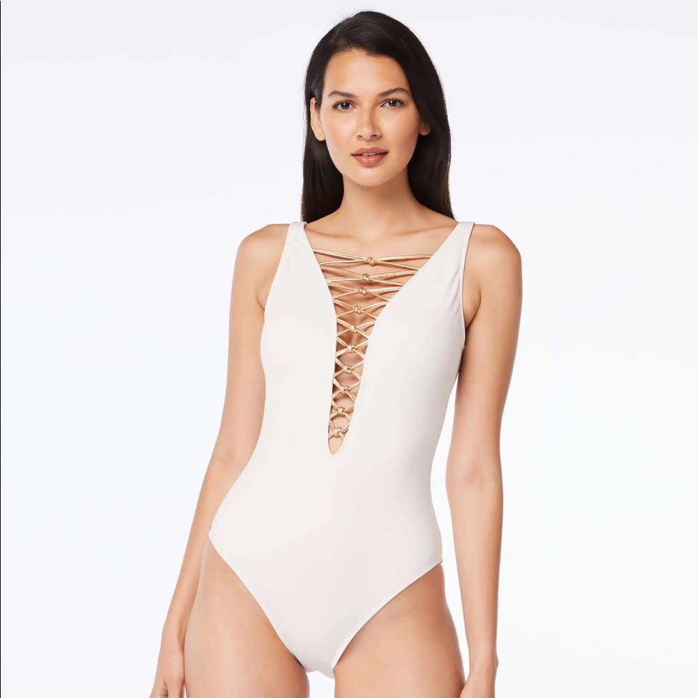 Like New Coconut 🥥 lattice bathing suit by Bleu Rod Beattie